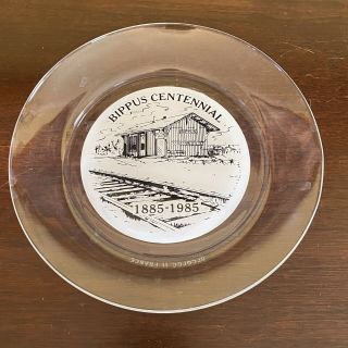 Vintage Bippus,  Indiana Centennial Clear Glass Plate Arcoroc France