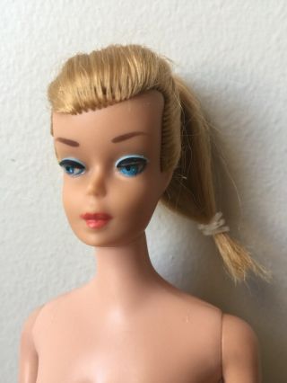 Vintage Blonde Swirl Ponytail Barbie Doll Red Lips Tlc