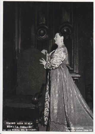 Opera Singer Photo Of Renata Tebaldi Soprano In La Forza Del Destino La Scala