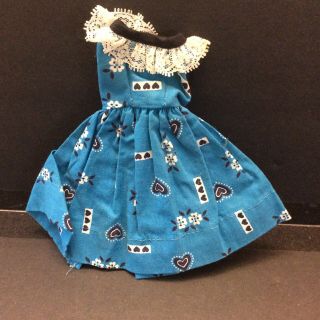 Vintage Doll Dress Little Miss Revlon Jill Cissette Nancy Ann Blue Black