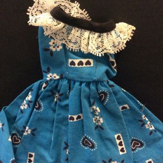 Vintage Doll Dress Little Miss Revlon Jill Cissette Nancy Ann Blue Black 2