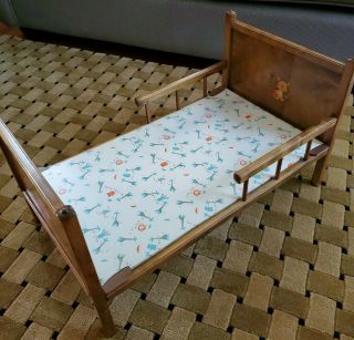 Vintage Wood Doll Bed 24 " Long Whitney Company