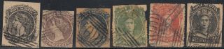 Nova Scotia 1860 Cents Issue Set Of 6 Spiro Forgery,  Counterfeit,  Fake.