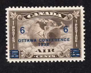Canada C4 6 Cent On 5 Cent Olive Brown Ottawa Overprinted Air Mail Issue Mnh