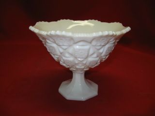 Vintage Westmoreland Glass Milk Glass Bowl With The Old Quilt Pattern