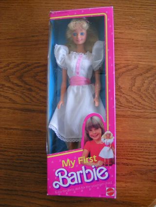 My First Barbie Doll 1875 Box By Mattel 1984 Read Ad Please