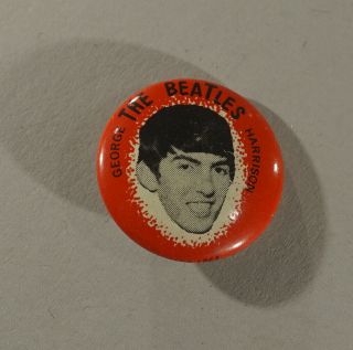 1964 The Beatles George Harrison Pin Pinback Button 7/8 " In Diameter