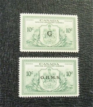 Nystamps Canada Special Delivery Stamp Eo1,  Eo2 Og H $43 J29x2134
