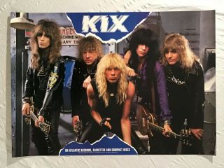 Kix 1988 Promo Poster Atlantic Records.