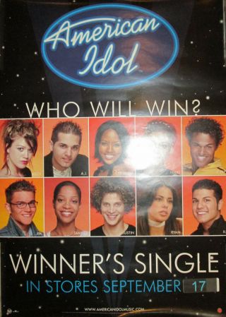 American Idol - Rca Promotional Poster,  2002,  17x20,  Kelly Clarkson,  Justin,  Ex
