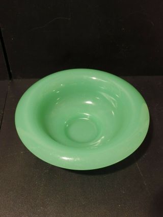Lovely Jade Green Glass Bowl With Flared Rim,  7 5/8 " Diameter