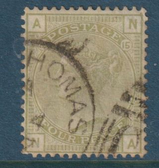 Gb Abroad In St Thomas Danish West Indies C51 4d Sage - Green Plate 15