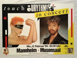 Eurythmics 1984 German Tour Poster Touch Sweet Dreams Annie Lennox