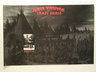 Neil Young 1996 Matte Promo Poster Broken Arrow And Crazy Horse