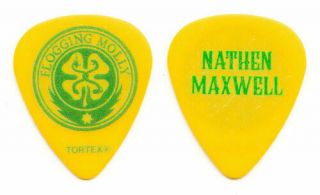 Flogging Molly Nathen Maxwell Yellow/green Guitar Pick