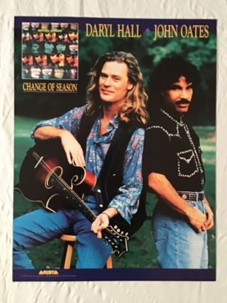 Daryl Hall And John Oates 1990 Promo Poster Change Of Season