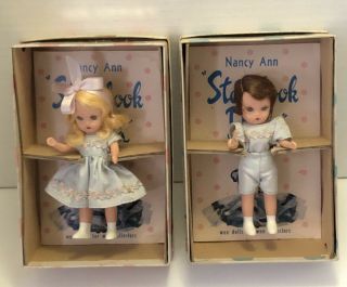 Vintage Nancy Ann Storybook Dolls Bridal Series Ring Bearer Flower Girl W/ Boxes