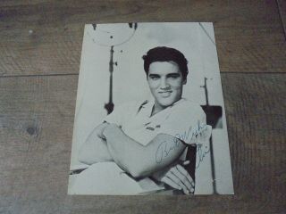 Elvis Presley - 1960s Uk 8 " X 10 " Fan Club Photo Card