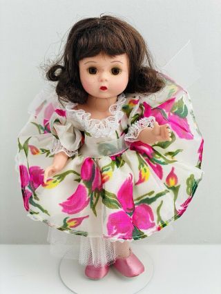Madame Alexander Tea Rose 8 " Doll 35005 Stand Brunette Vintage Retired