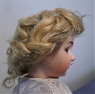 Antique Vintage Doll Wig Blonde For Larger Doll