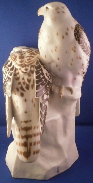 Art Nouveau Meissen Porcelain Falcon Pair Figurine Porzellan Falkenpaar Figur 4