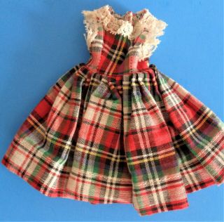 Vintage Miss Ginger Plaid Tagged Dress By Cosmopolitan