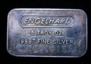 Engelhard 5 Oz.  999 Silver Extruded Bar - Serial No.  C211015