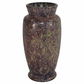 Roseville Pottery Carnelian Ii Mottled Colorful Arts And Crafts Vase 316 - 10