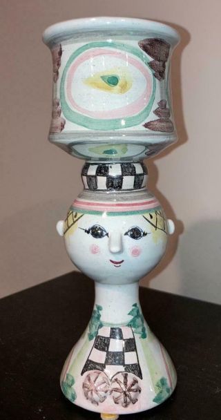 Bjorn Wiinblad Mid - Century Studio Art Pottery Head Vase V40 1966