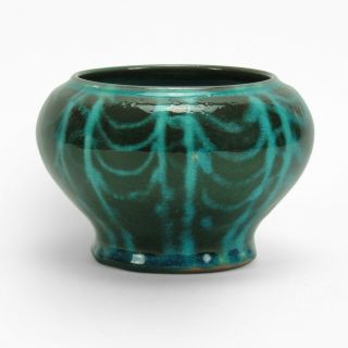 Marblehead Pottery Arthur Baggs 1926 Egyptian Blue Garland Vase Arts & Crafts