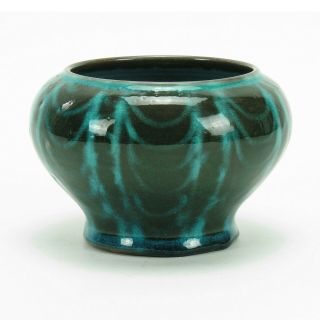 Marblehead Pottery Arthur Baggs 1926 Egyptian blue garland vase Arts & Crafts 3