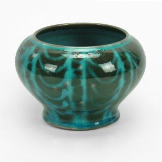 Marblehead Pottery Arthur Baggs 1926 Egyptian blue garland vase Arts & Crafts 4