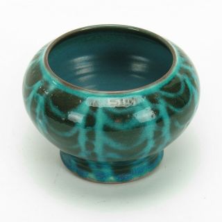Marblehead Pottery Arthur Baggs 1926 Egyptian blue garland vase Arts & Crafts 5