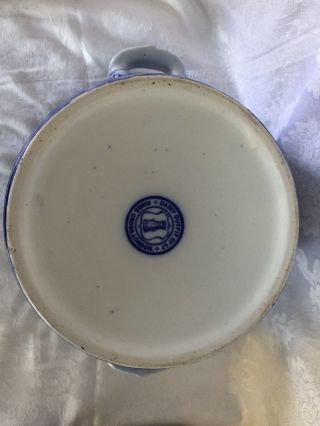 Gorgeous English Flow Blue Willow Advertising Pure Milk By Doulton 6