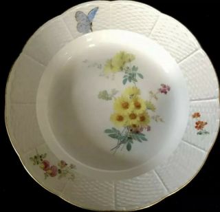 8 Antiques meissen porcelain Soups Plates Art Nouveau Naturalistisch 5