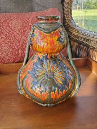 Royal Bonn Germany Vintage Pottery Vase 1900 