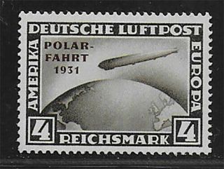 Dt.  Reich 4 M.  Zeppelin Polarfahrt 1931 Mnh Cv $ 2,  760.  -