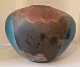 Tony Evans Raku Pottery Vase Signed Numbered 11 " X 13 " Mid Century Modern