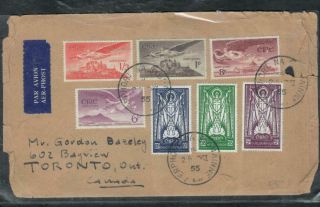 Ireland Cover (pp1809b) 1955 2/6,  5/ -,  10/ -,  4 Diff A/m Stamps Reg A/m To Canada