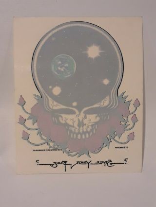 Grateful Dead 1987 Space Your Face Vintage Skull Decal 6 " X 5 "