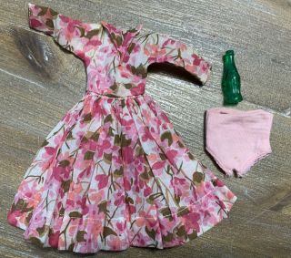 Vintage Vogue Jill Doll 10 " Floral Garden Party Dress Tagged Vg