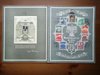 Germany Nazi 1940 1941 Stamps Winter Help Buildings Heinrich V.  Chr.  Stephan Ger