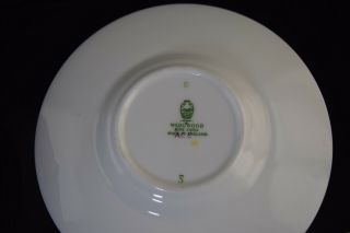 SET OF 7 WEDGWOOD RUBY TONQUIN DEMITASSE CUPS & SAUCERS GREEN MARK 4