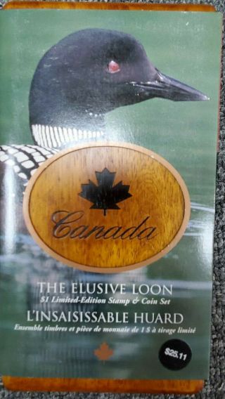Canada 2004 The Elusive Loon $1 Coin And Stamp Set
