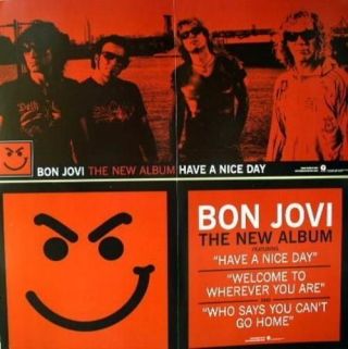 Bon Jovi 2005 Long 2 Sided Have A Day Promo Poster Flawless Old Stock