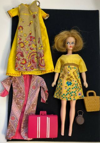 Vintage Tressy Doll With Clothes And Accessories