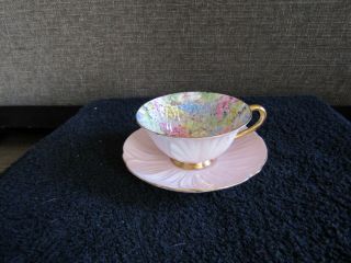 Shelley Pink Rock Garden Chintz Oleander Teacup Coffee Tea Cup Saucer England