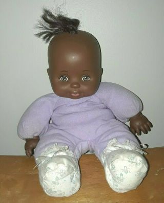 Rare Vintage Tyco Magic African American Purple Baby 12 " Doll Twin Soft Plush