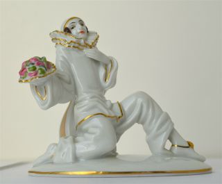 Rosenthal Pierrot Porcelain Figurine By Constantin Holzer Defanti Bavaria 49