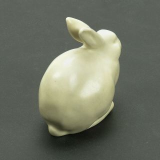 Rookwood Pottery production white rabbit paperweight arts & crafts 1937 4